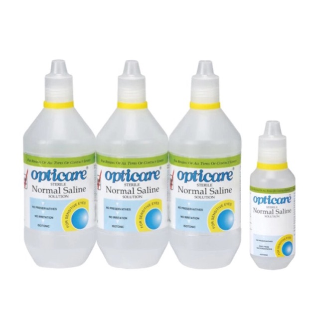 Opticare Sterile Normal Saline Solution (3x500ml + 1x120ml)(Expiry: 3/ ...