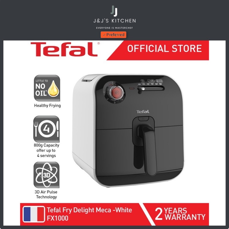 HOT Tefal Air Fryer FRY DELIGHT MECA (White) FX1000 (Healthy Frying, No Oil)