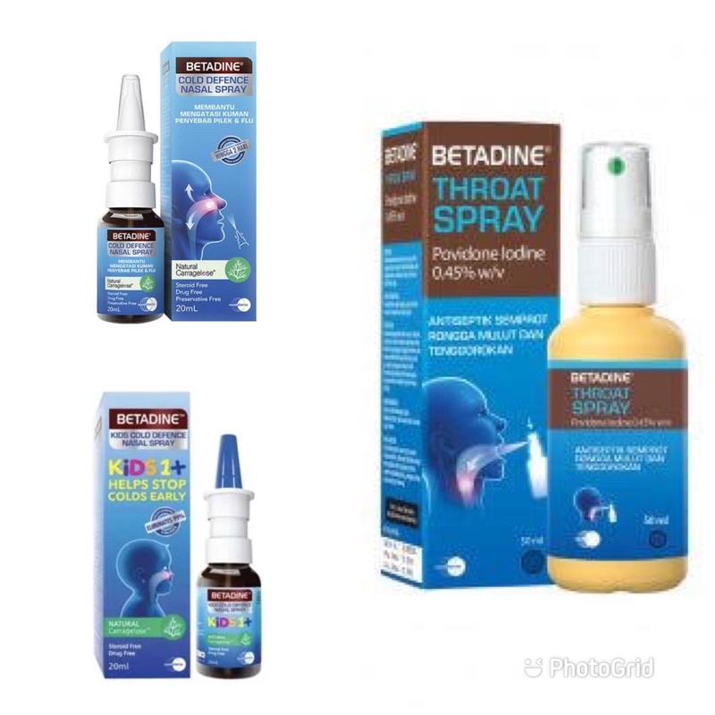 Original Betadine Cold Defence Nasal Spray 20ml/Betadine Nasal Spray Adults And Children
