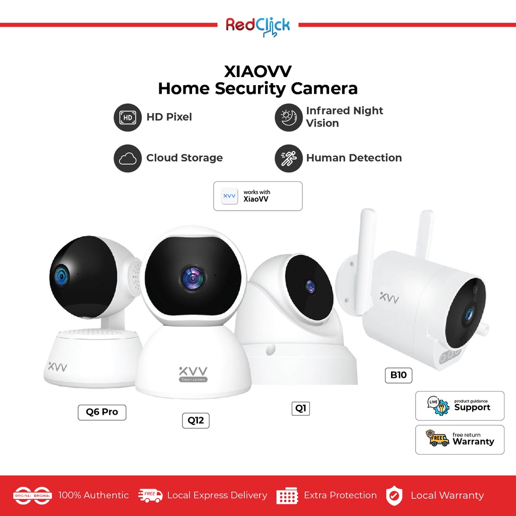 XiaoVV B10 CCTV Pro 2K/WIFI Smart IP Camera Q1/Q2/Q6 Pro/Q12 1080P HD ...