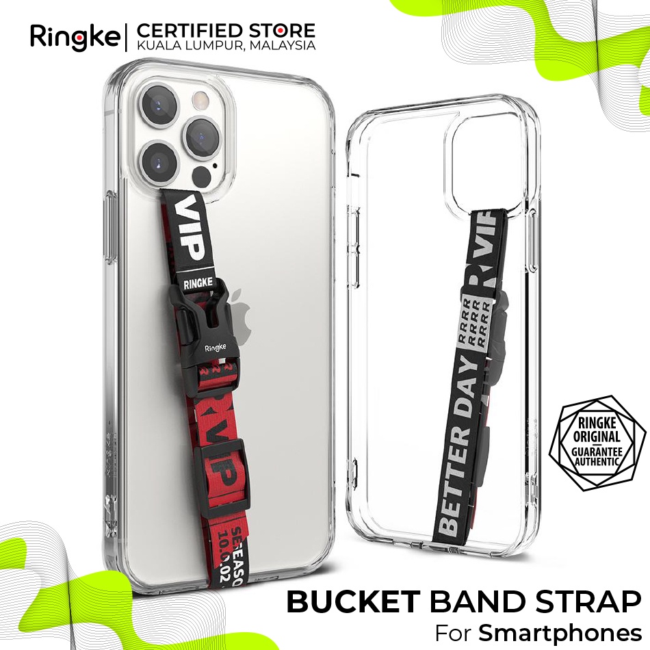 RINGKE® BUCKET BAND Strap Slim, Microfiber Phone Strap Holders for ...