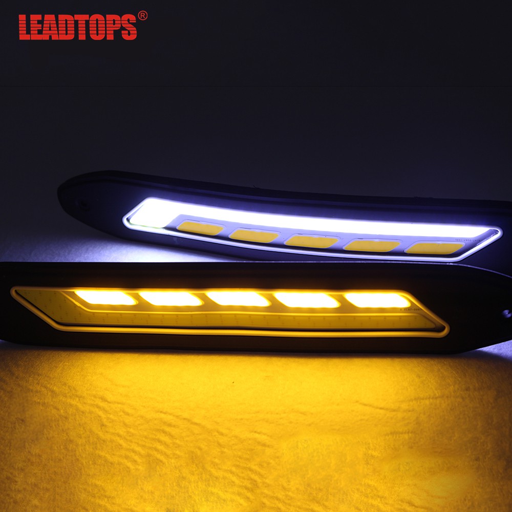 LEADTOPS Flexible Waterproof Car Head Light LED Daytime Running Lights