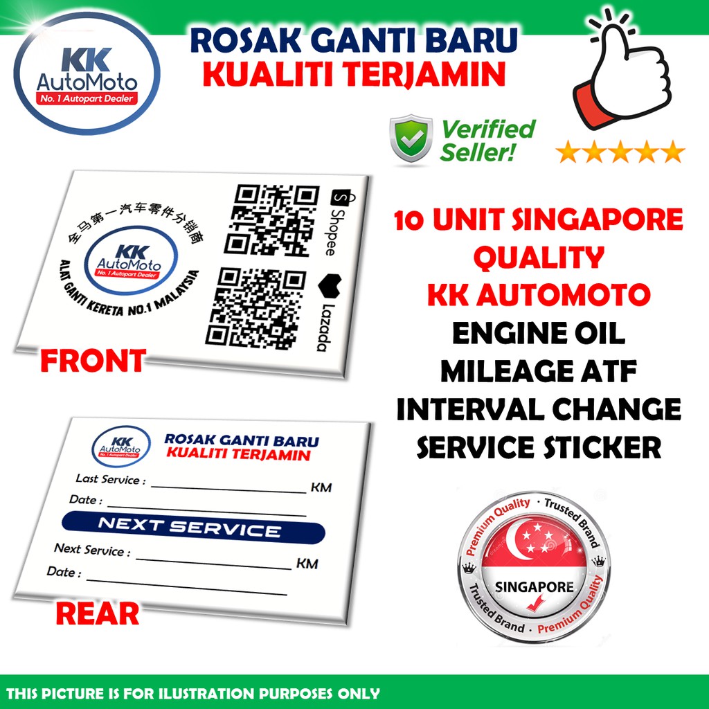 10 Keping Mileage Sticker by KK AutoMoto - Top Singapore Quality ...
