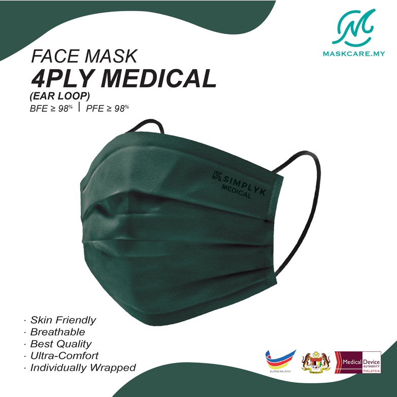 Original SimplyK - 4 Layers Premium Plus Medical Face Mask ( 50 Pcs ...