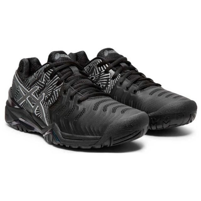 Asics Gel Resolution 7 LE Men Black Silver Shopee Malaysia