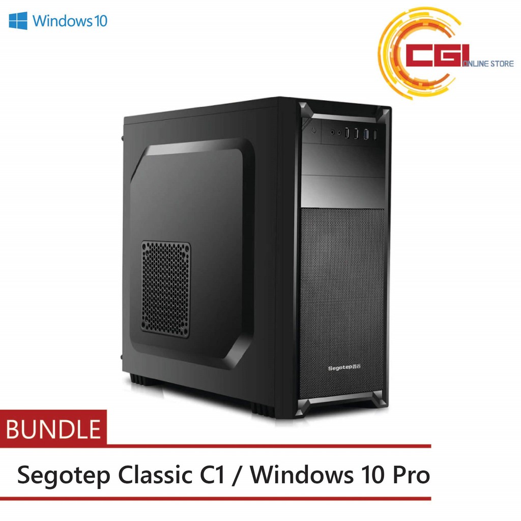 Segotep Classic C1 Computer Case + Original Windows 10 Pro | Shopee ...