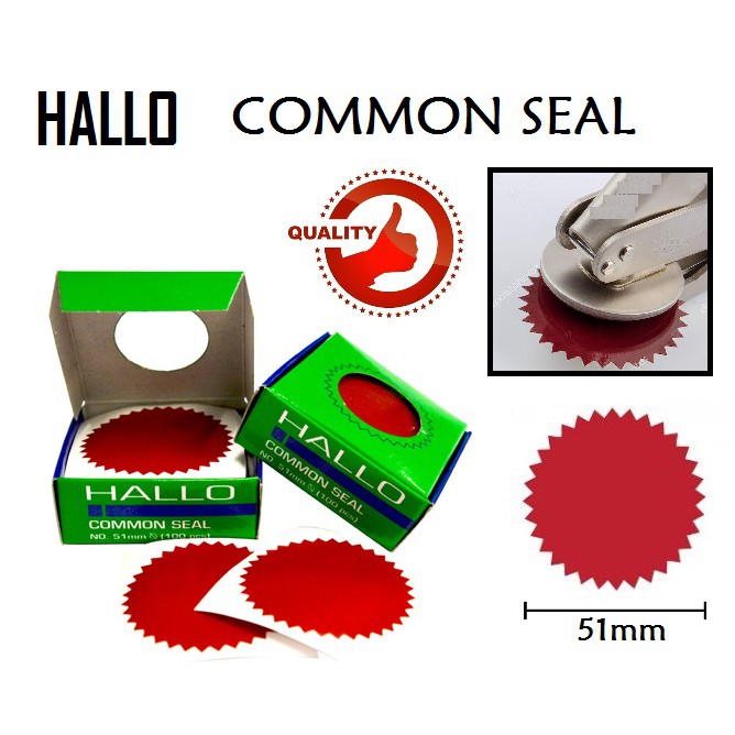 Hallo Common Seal Sticker 51mm (100's)p | Shopee Malaysia