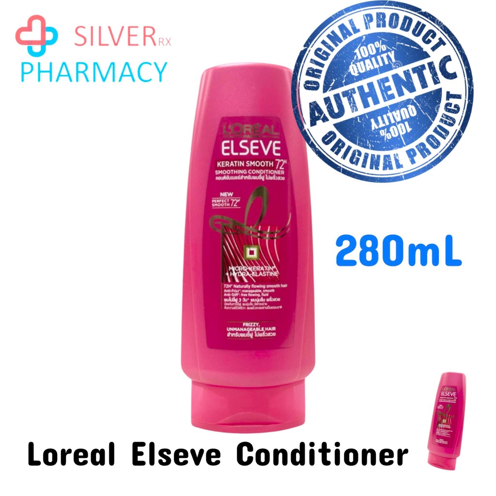L'oreal Paris Elseve Keratin Smooth 72H Smoothing Conditioner 280ml Shopee Malaysia