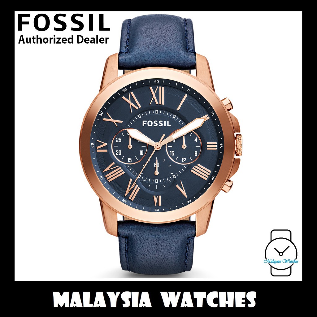 OFFICIAL WARRANTY Fossil Men s FS4835IE Grant Chronograph Navy