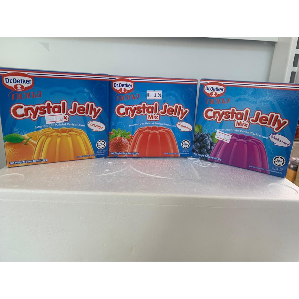 Nona Crystal Jelly Mix90g(Orange,Blackcurrant,Strawberry) Shopee