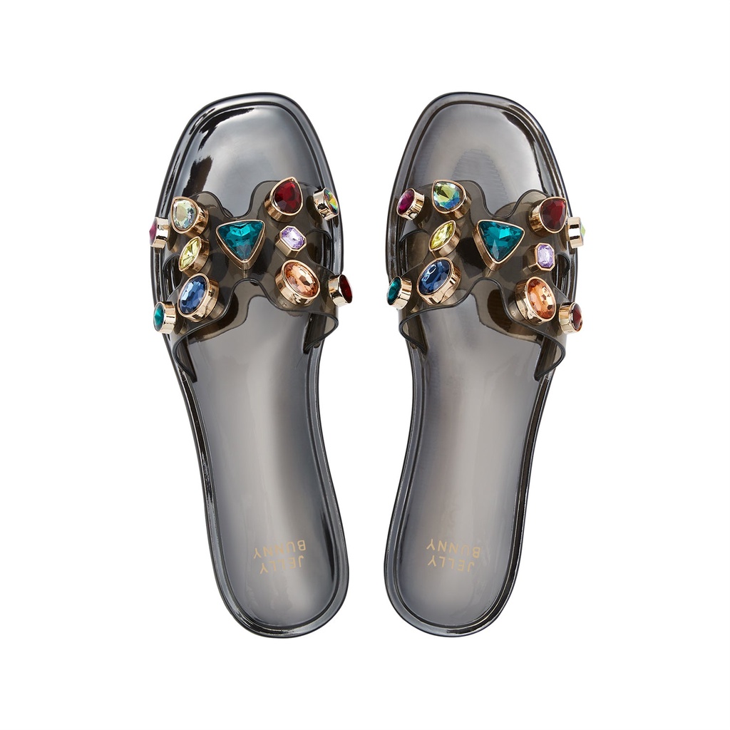 Jelly Bunny Donna Flats Sandals Black B21SLSI019 Shopee Malaysia