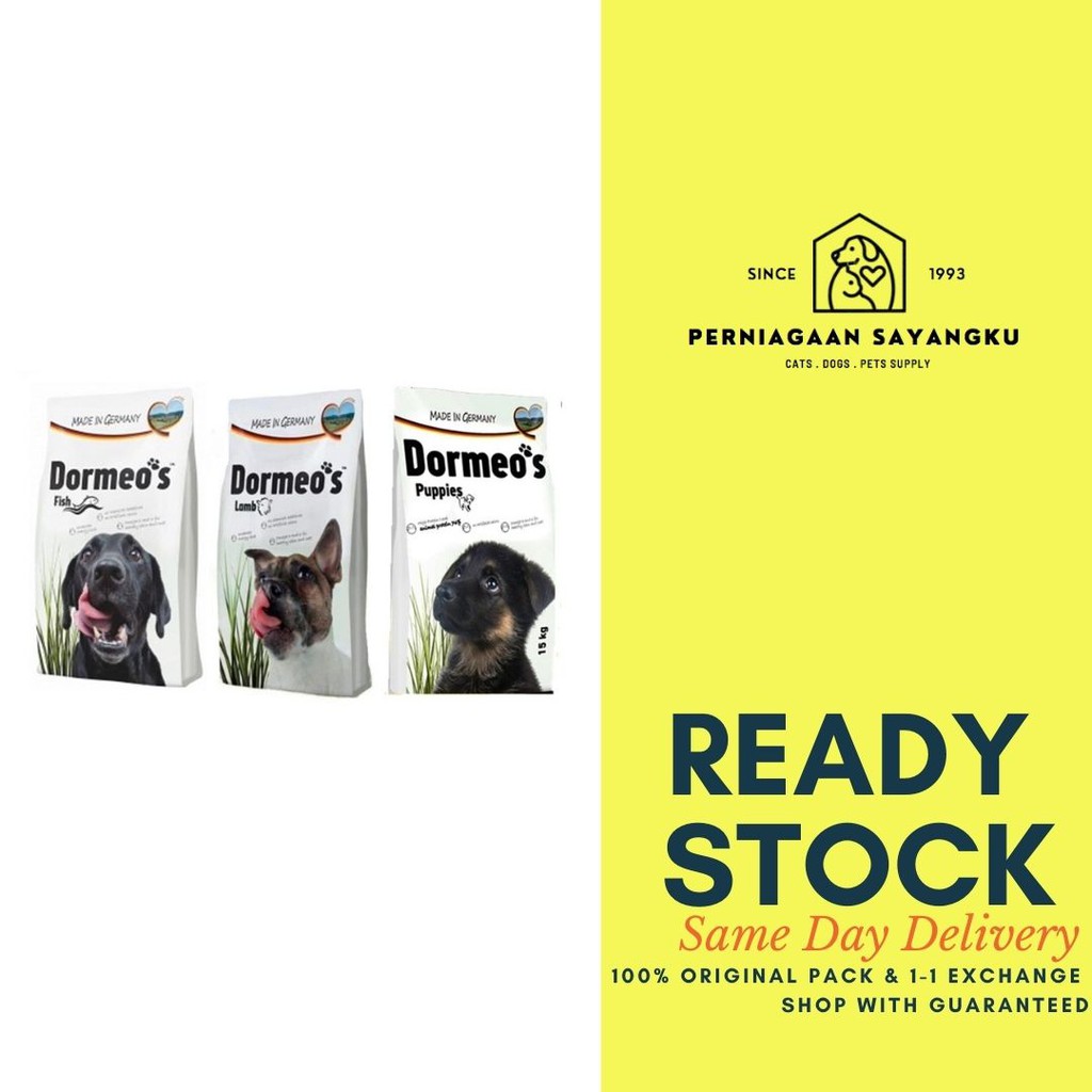 READY STOCK Dormeos 100 ORI Pack Dog Food 15kg (Dormeo Lamb