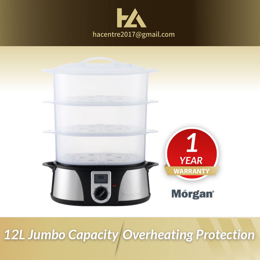 12L Food Steamer with 3 Layer Trays MFSMC12L / MFSMC12L