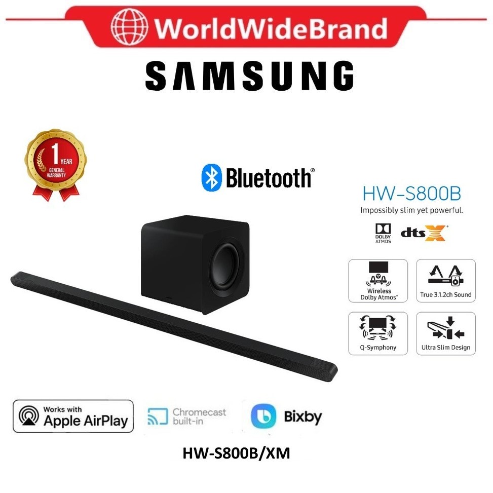 Samsung Hw S800bxm Hw S800b Lifestyle Soundbar Ultra Slim Design