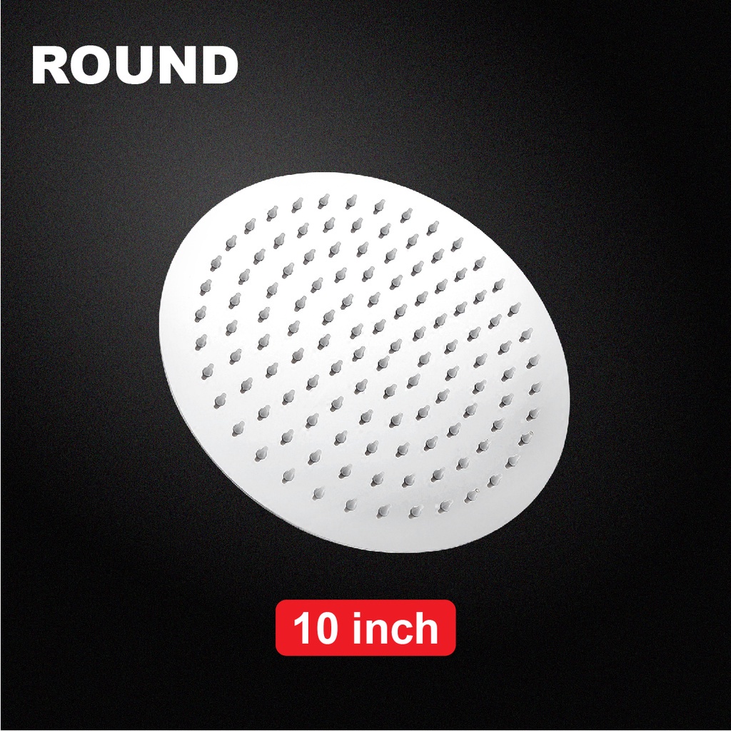 MCPRO Stainless Steel SUS304 Bathroom Round Square Rainfall Shower Head