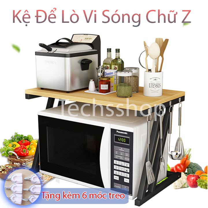 Z-shaped Microwave Oven Shelf for Kitchen Tabletop 25mm Steel Frame ...
