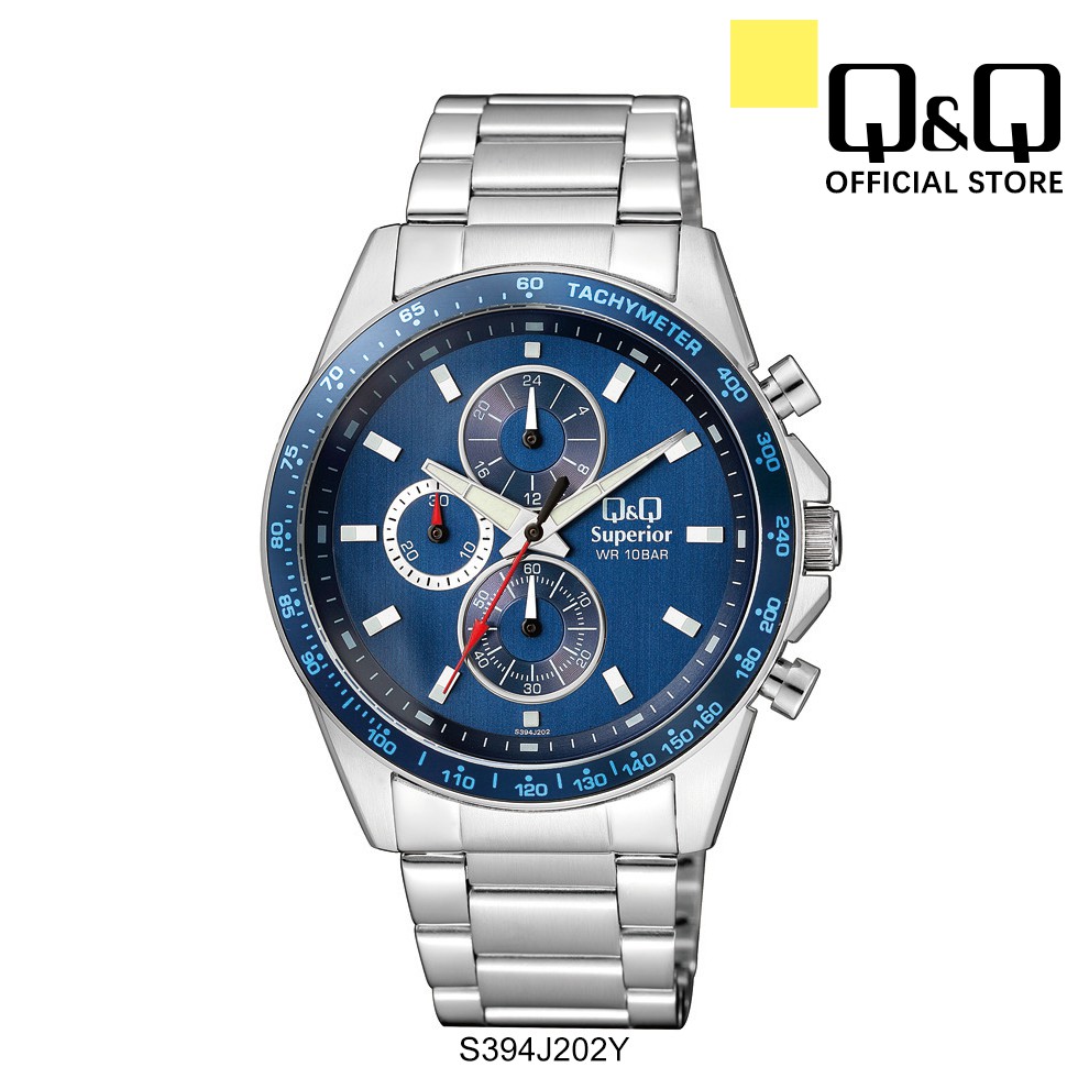 Q Q Superior Japan by Citizen Men s Stainless Steel Chronograph