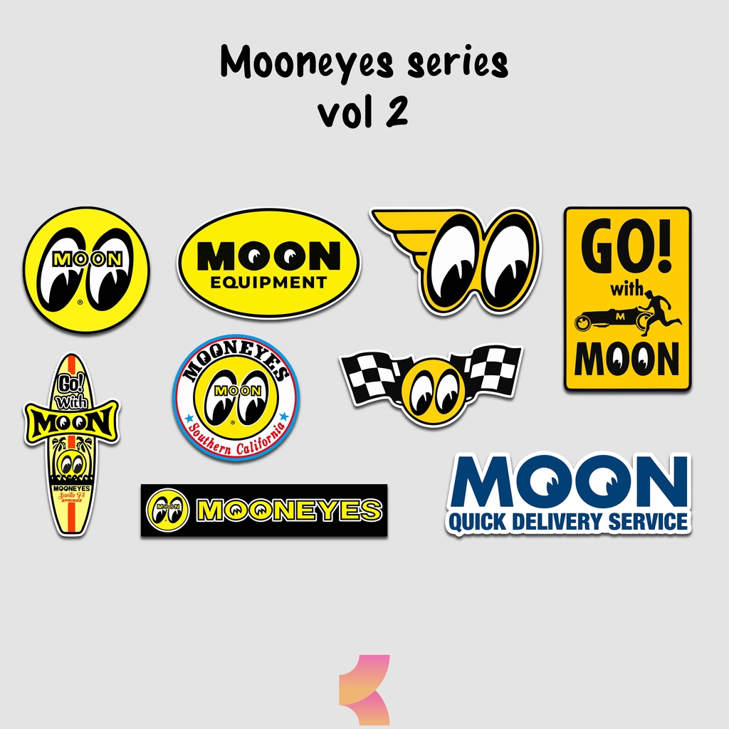 Mooneyes Sticker Glossy Waterproof Sticker Pack Mooneyes Vespa ...