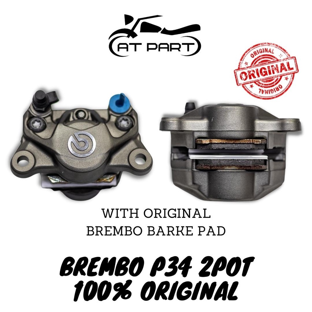 BREMBO P34 GREY 2POT CALIPER ORIGINAL MADE IN ITALY READY STOK MALAYSIA Shopee Malaysia