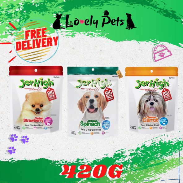 Jerhigh Big Pack Spinach/Strawberry/Carrot Dog Treat 420G Shopee Malaysia