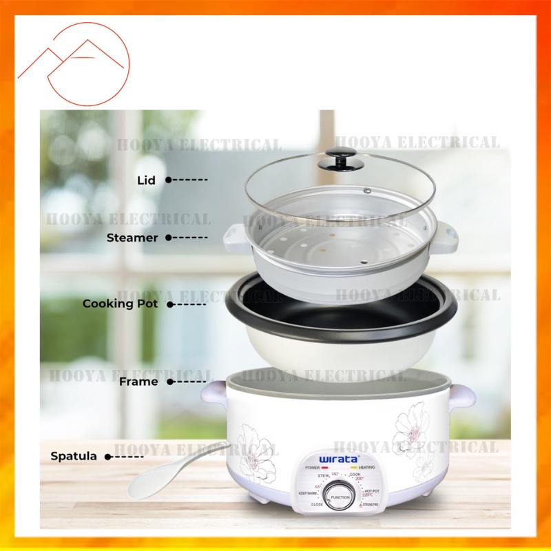 WIRATA 4L MULTICOOKER WITH STEAMER MK 205 SIRIM CERTIFIED MALAYSIA SET PLUG FREE BUBBLE WRAP Shopee Malaysia