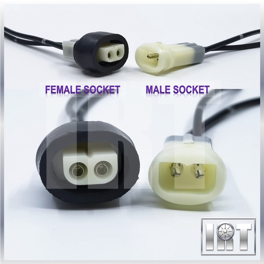 2 Pin Aircon Condenser Socket Fan Motor Saga Iswara Wira Radiator Temperature Soket Kereta