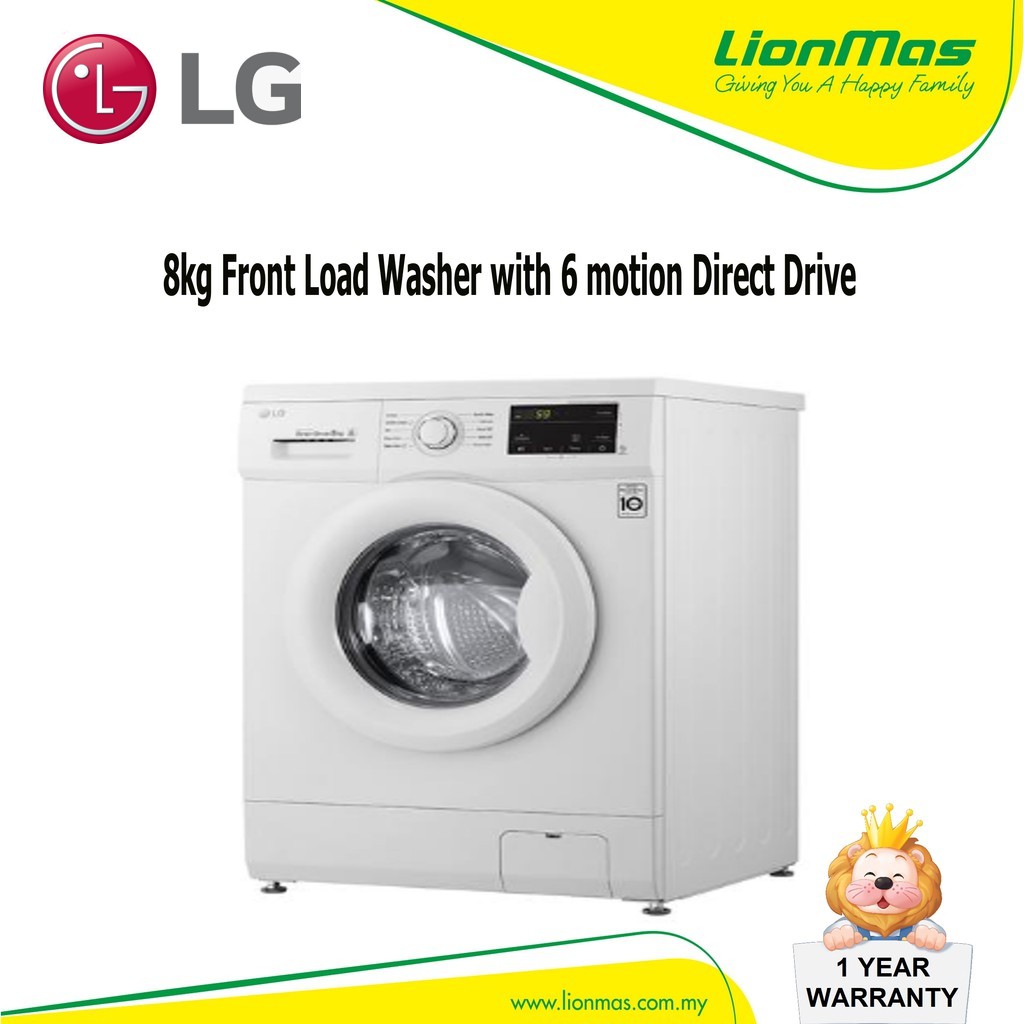 LG Front Load Washer With 6 Motion Direct Drive MD8000WM Shopee Malaysia