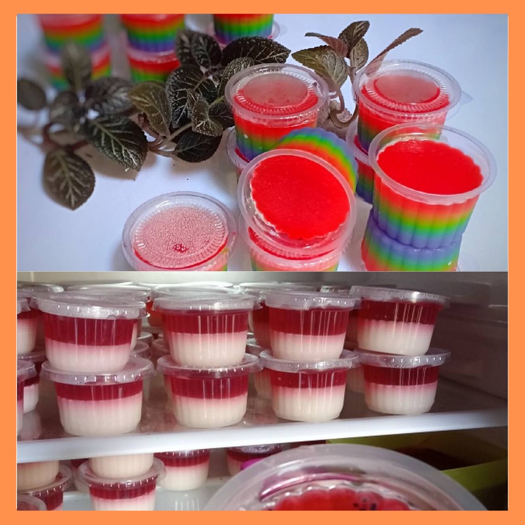 50 Pcs Acuan Puding Jelly Bertutup Agar-agar Acuan Puding Disposable ...