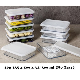 Silicook ] Fridge Food storage containers - Flat Medium set, 5pcs