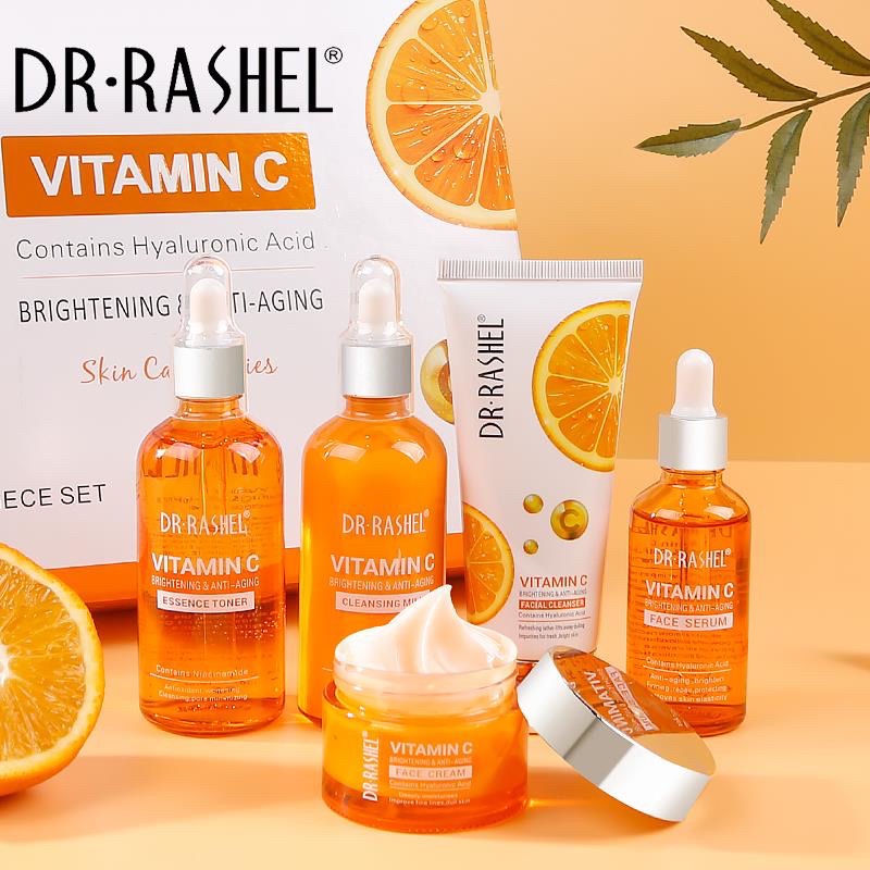 DR.RASHEL Vitamin C Brightening & Anti-aging Skincare Set Facial ...