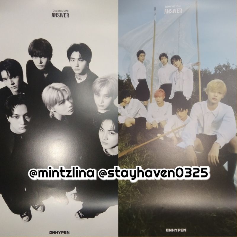 ENHYPEN OFFICIAL POSTER [ DILEMMA ANSWER ] | Shopee Malaysia
