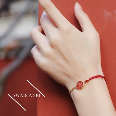 Red deals bracelet swarovski