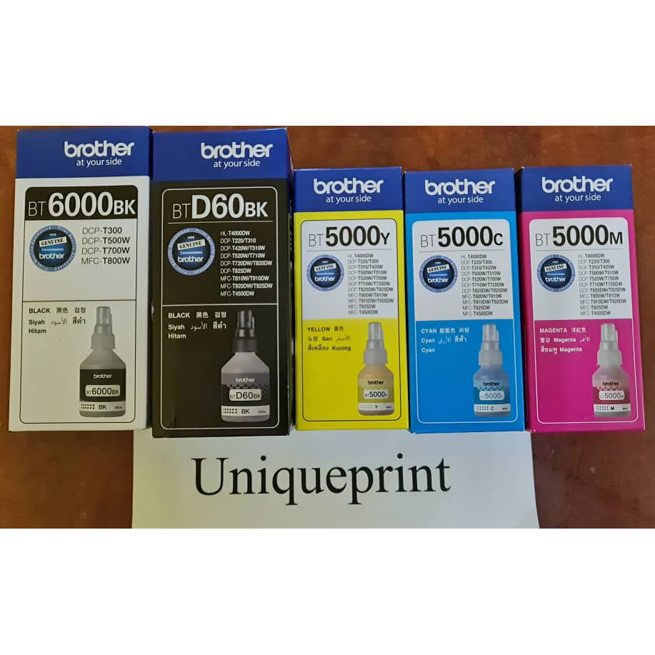 Brother Ink BT5000 (Genuine) 5000 BT5000Y BT5000C BT5000M BTD60BK ...