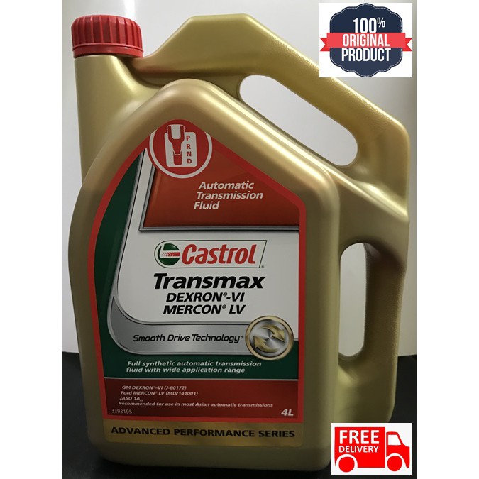 CASTROL TRANSMAX DEXRONI-VI MERCON-LV ATF OIL 4L