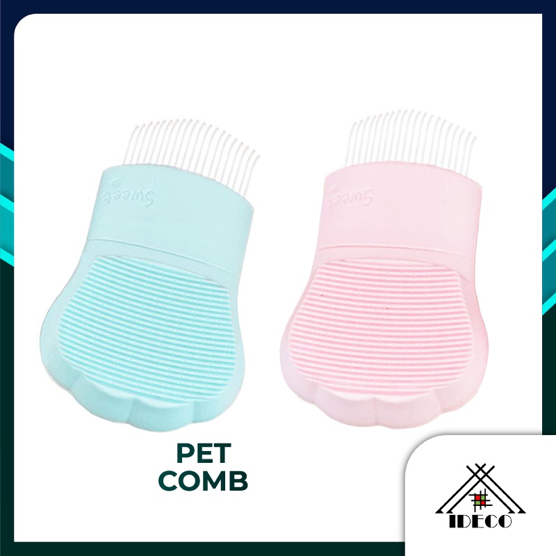 iDECO Cat Paw Pet Comb Tickle Comb Hair Cat Comb Open Knot Cat Massage ...