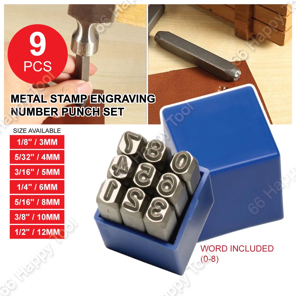 Huge 8mm 5/16 on sale Metal Alphabet stamps letters numbers for hand word or Initial stamping