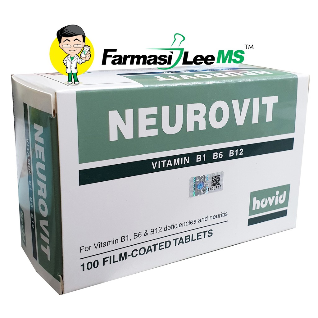 Neurovit Vitamin B1 B6 B12 Tablets 100s Exp 08 2024 Shopee Malaysia