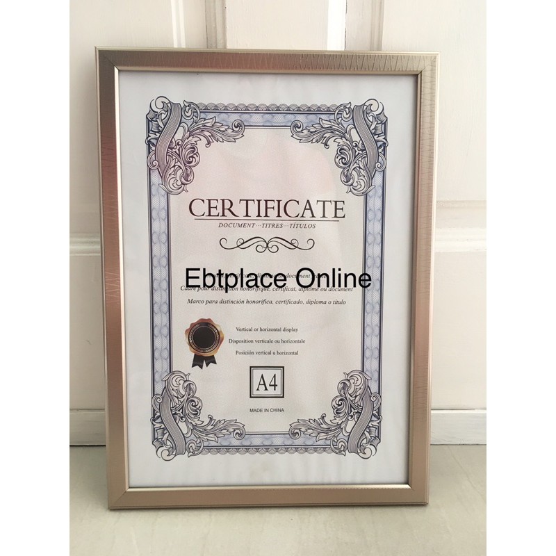 1 PCS Classy A4 Size Document Frame Photo Frame Certificate Frame 