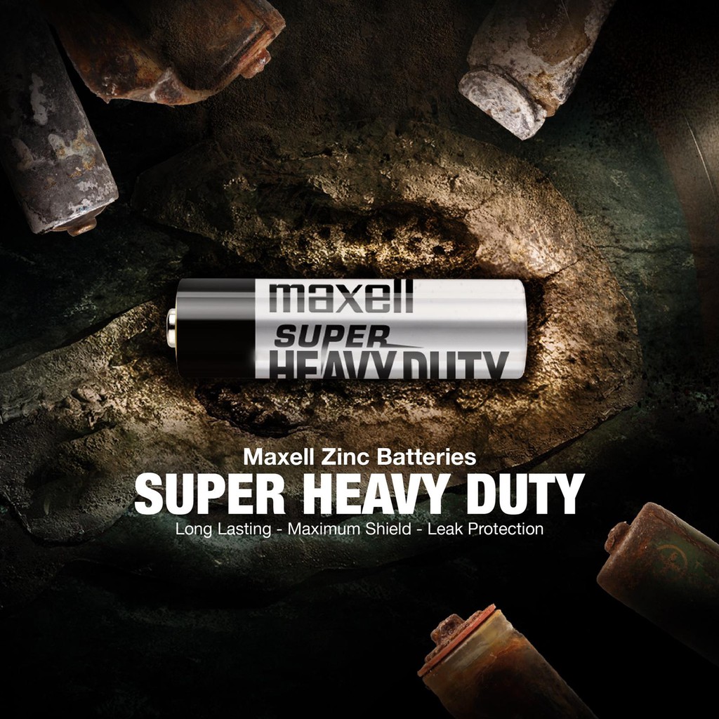 Maxell Super Heavy Duty AA AAA 1.5V Battery 4pcs/40pcs Shrink Pack [R6P ...
