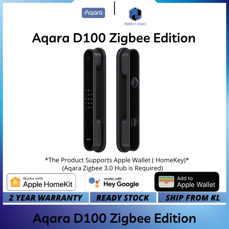 Aqara D100 Zigbee Edition Smart Door Lock Global Version Shopee Malaysia