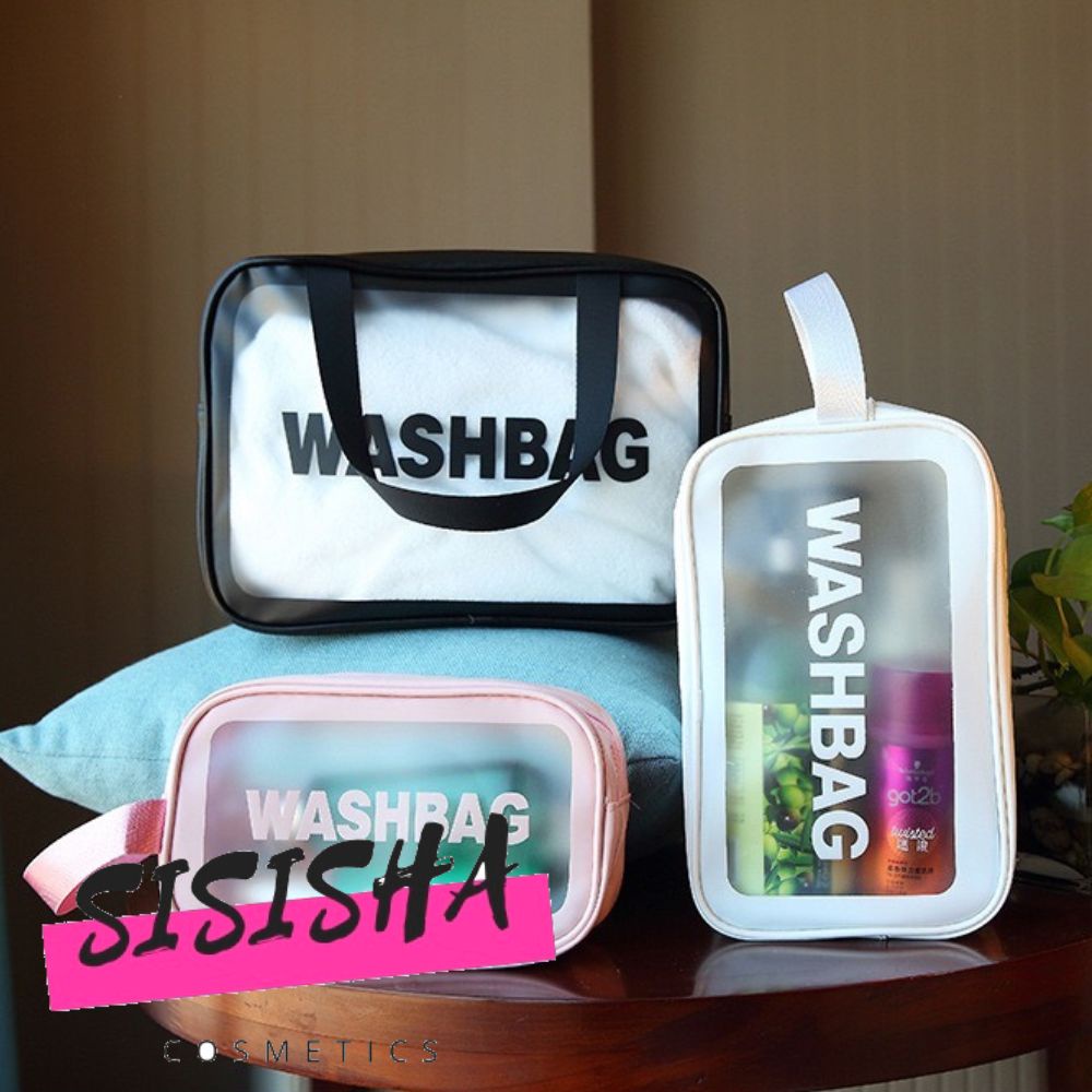 (Wash Bag) Waterproof TPU Cosmetic Bag Makeup bag Transparent Storage