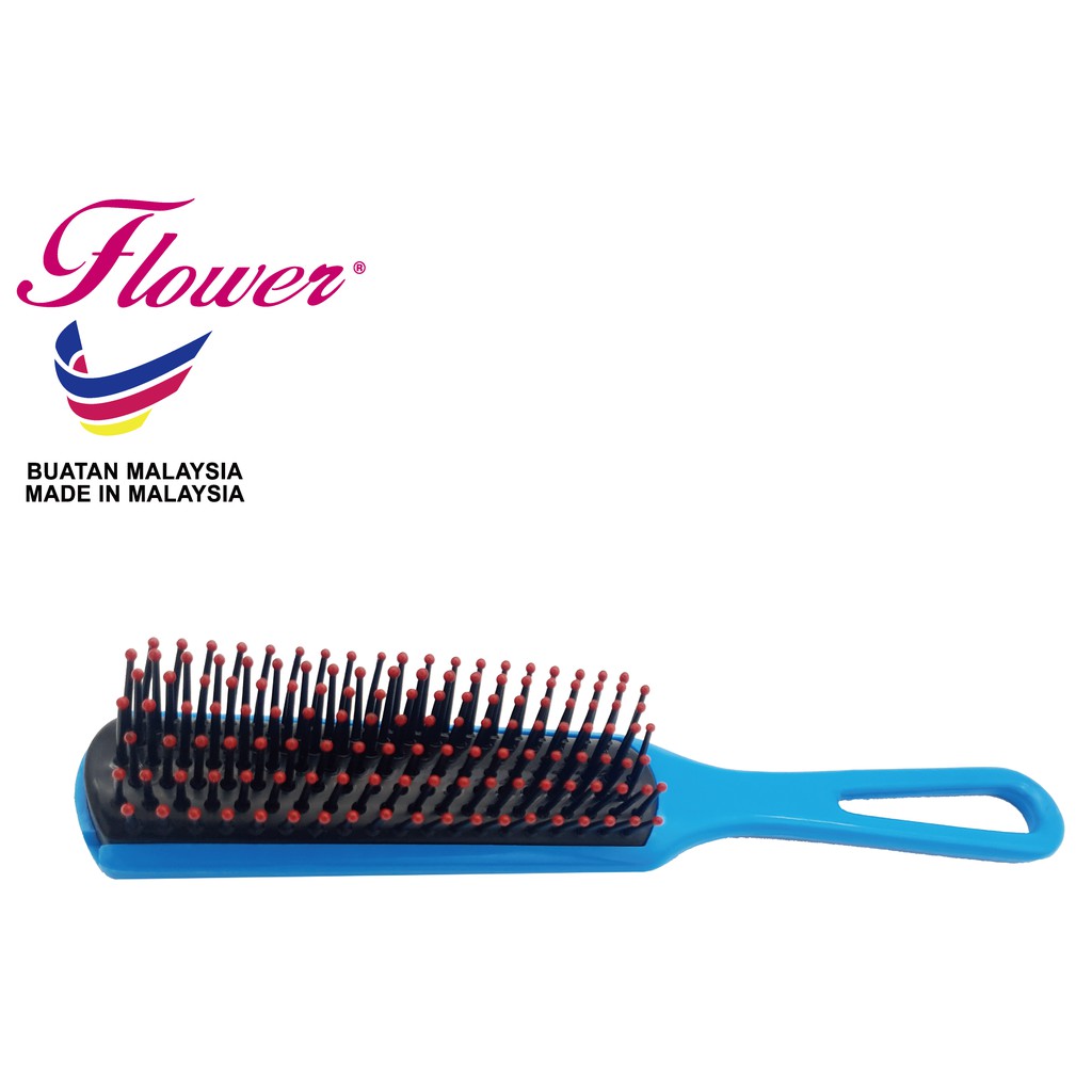 Flower Brush Colour with Ball Tips Hair Styling Made in Malaysia (Sikat