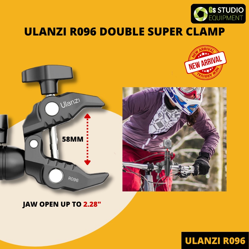 Ulanzi R096 Double Super Clamp - Kẹp càng cua đa năng 2 đầu xoay 360 độ