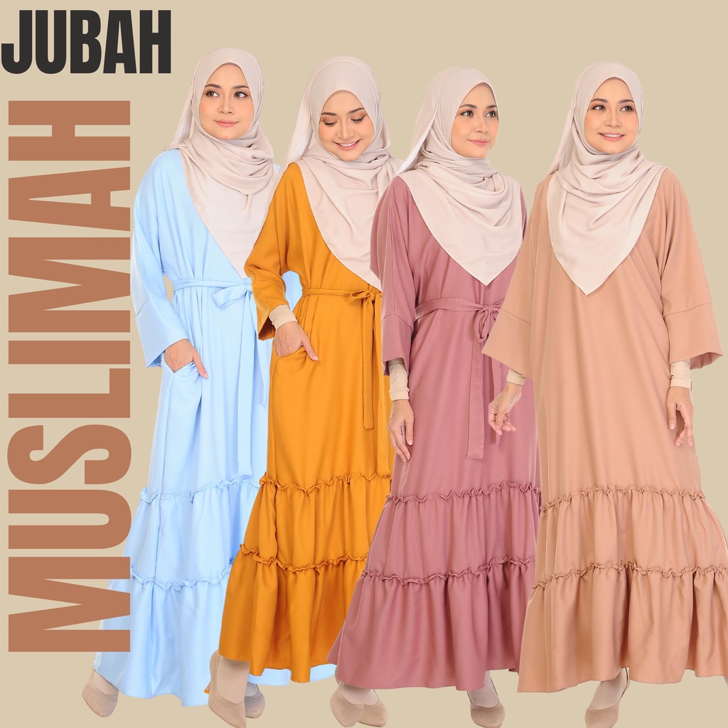 Muslimah Jubah Plain Free size Labuh Nursing Friendly Jubah viral free ...