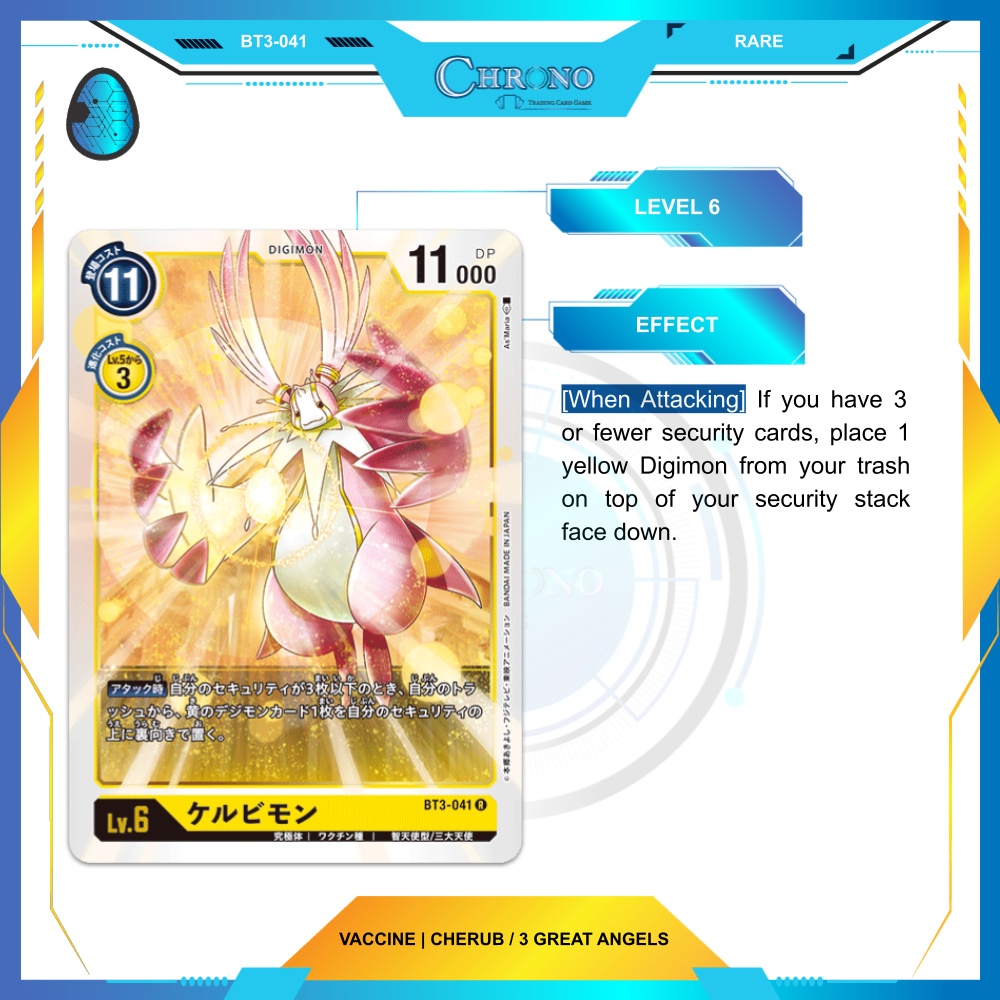 BT3-041 | Cherubimon | Rare | Digimon Card Single | Chrono TCG | Union  Impact | BT3 Yellow | Shopee Malaysia