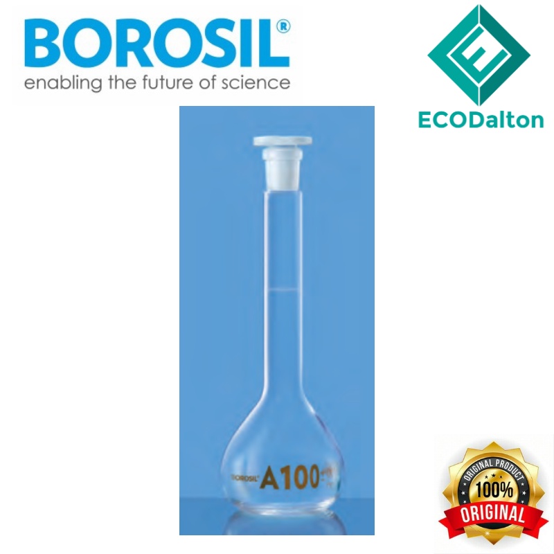 BOROSIL Volumetric Flasks 1000 ml, PP, Class A, USP, with Batch