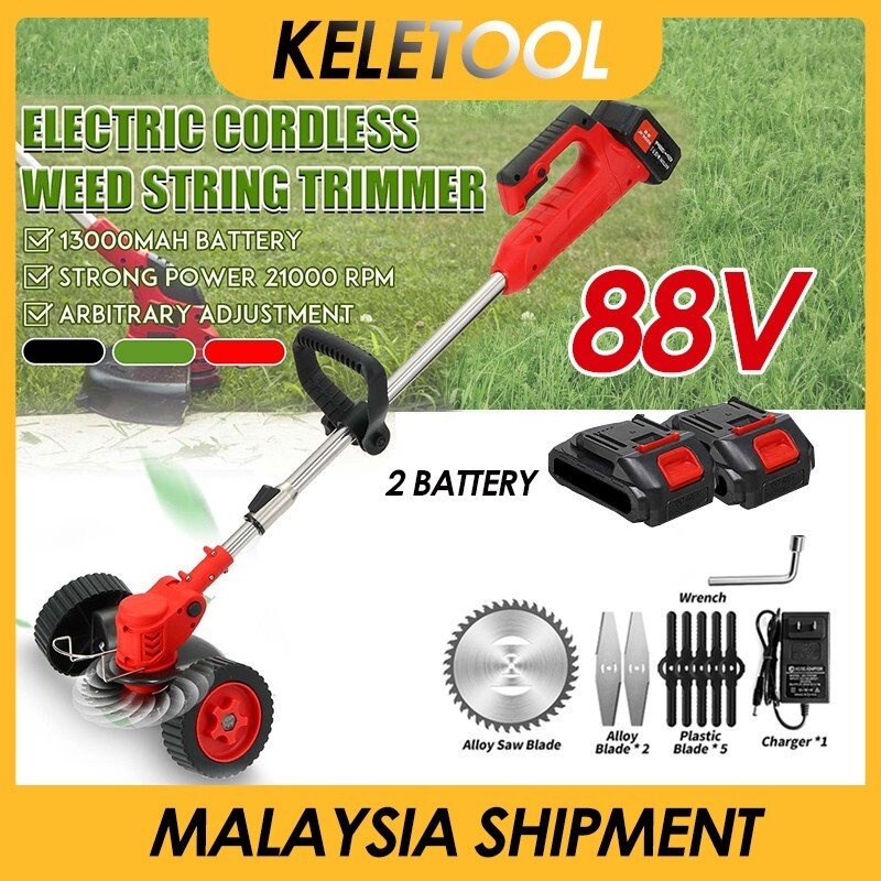 Cordless 1880w 88v small electric lawn mower high power mowing lawn