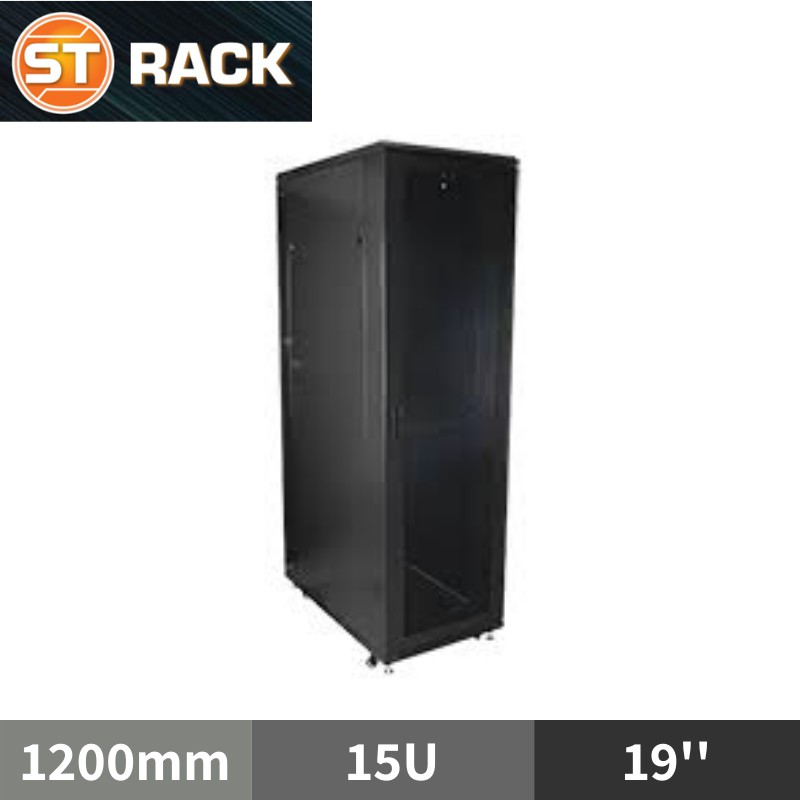 ST RACK FS15612 Floor Standing Rack Enclosure 19'' - 1200mm DEPTH (15U ...