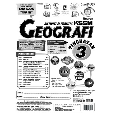 TINGKATAN 3 AKTIVITI & PRAKTIS KSSM GEOGRAFI | Shopee Malaysia