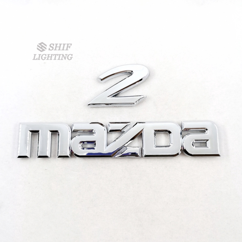 1 x ABS Chrome MAZDA 2 MAZDA2 Letter Logo Car Auto Rear Trunk Emblem ...